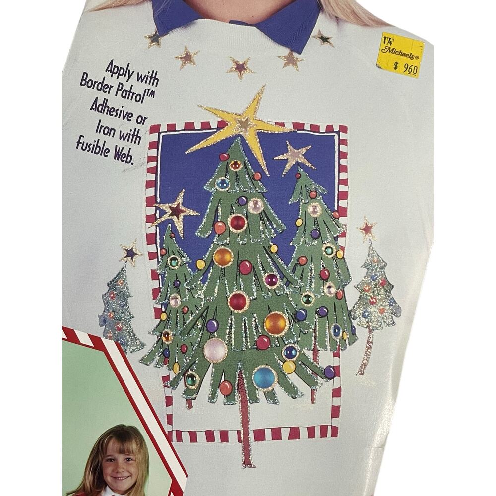Patrick Lose Design Whimsical Christmas Tree Easy No Sew Fabric Applique 1994 - Picture 4 of 8